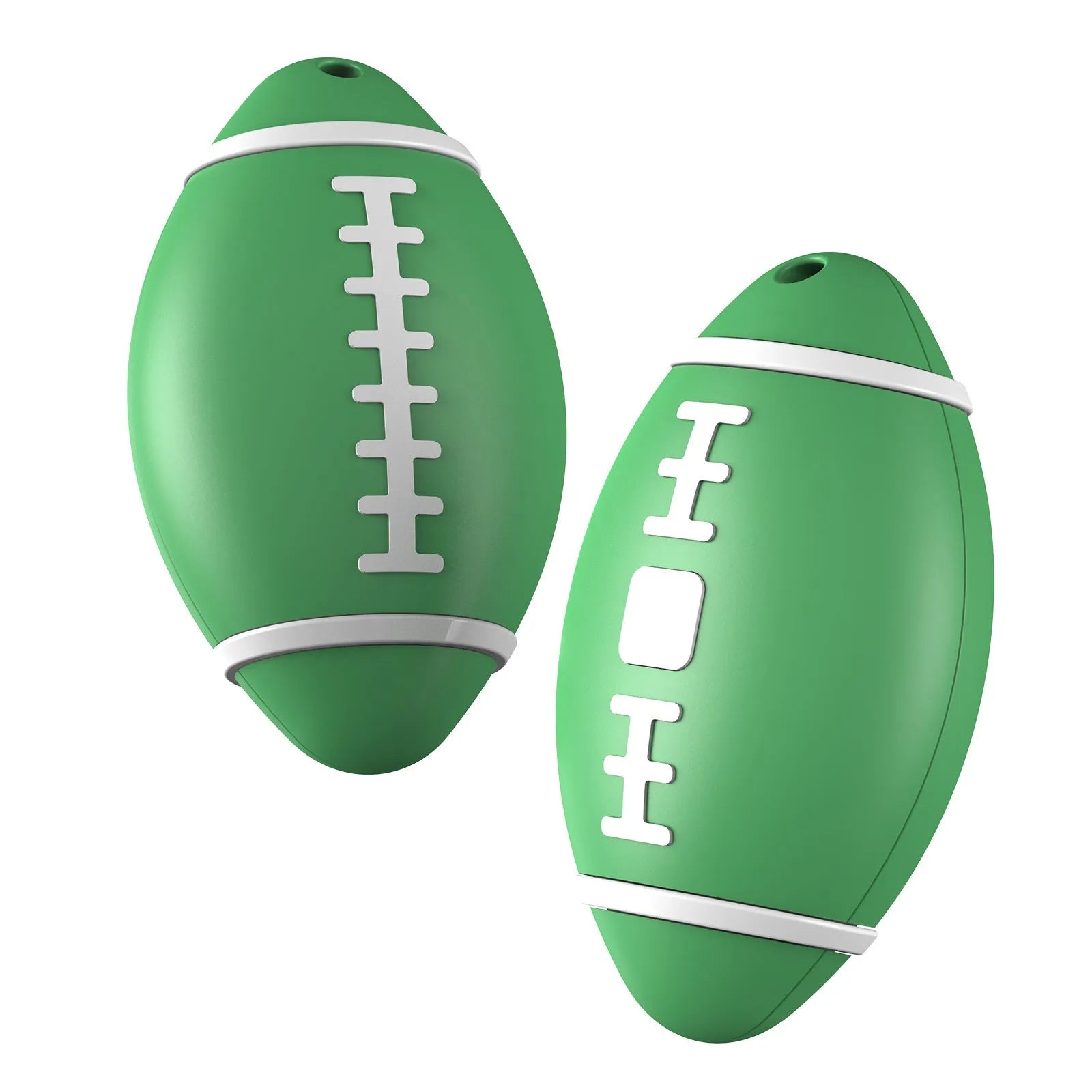 Compact black rugby-shaped anti-loss alarm device showing 31.8mm size next to coin for scale