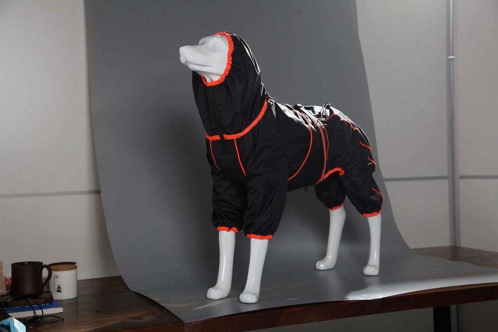 Thickened cotton-padded dog shell jacket in sports style design available in multiple sizes and colours