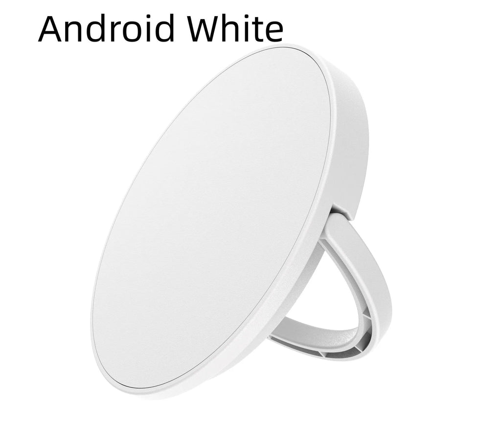 15W magnetic wireless charger with Type-C interface, shown in PD Black, PD White, Android Black or Android White