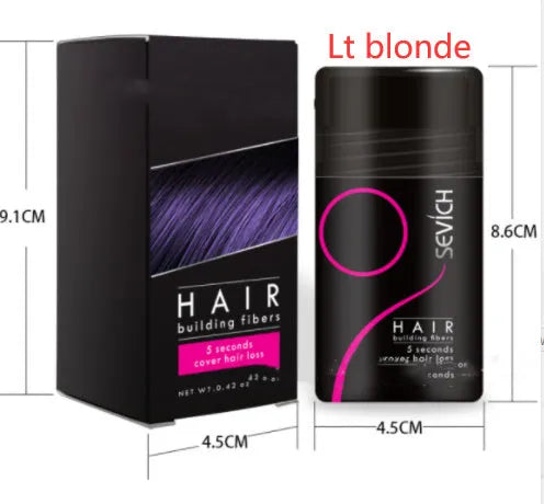 Hair filling powder in black shade for instant volume and hairline repair on thinning hair