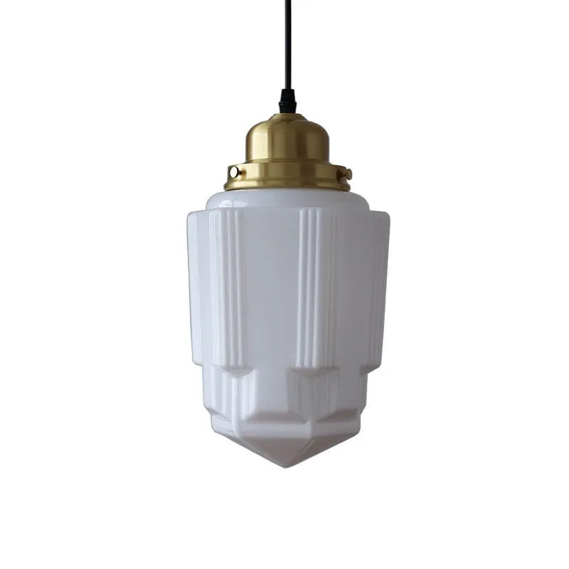 Brass glass American chandelier with warm LED light for restaurant or bedroom ceiling installation