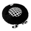 Plush pet nest for Shiba Inu puppies in black, pink, or yellow colours with thick warm material.