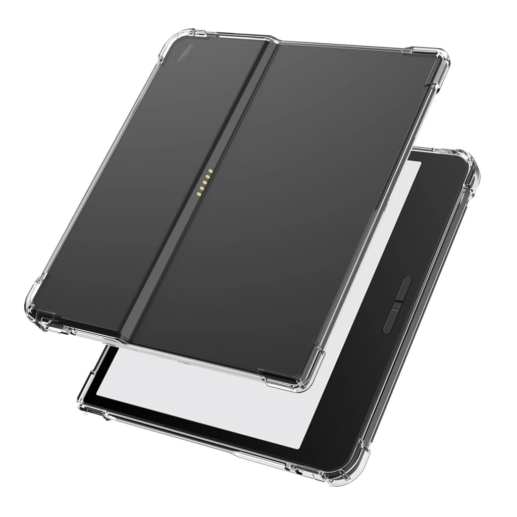 Transparent airbag protective phone case for 7-inch devices showing shockproof TPU construction