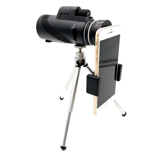 Black 40x60 HD monocular telescope with a 60mm objective lens, shown as a compact handheld device for outdoor viewing.