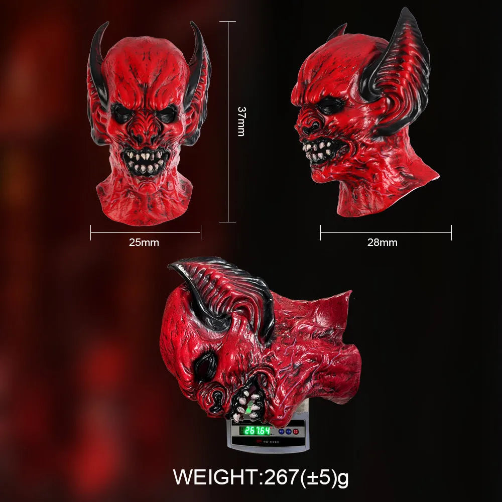 Red RP foam bat head cover mask for Halloween and carnival horror dress up