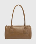 PU shoulder underarm bag, horizontal square shape, 32x16x15 cm, with zipper pocket and double shoulder straps