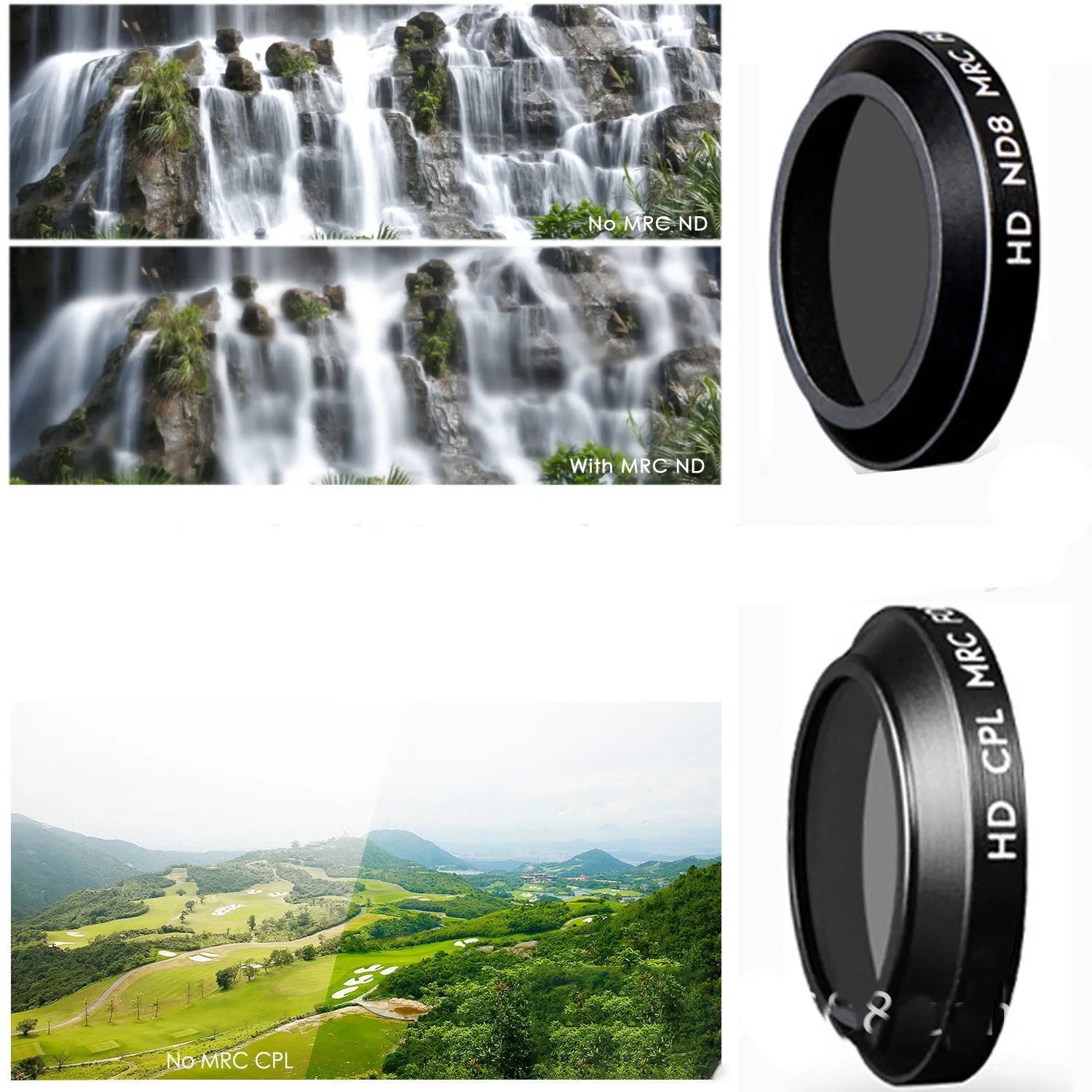DJI MAVIC camera filter sets including Slim4IN1, Slim5IN1 and Slim6IN1 options for aerial photography