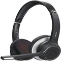 Black Bluetooth 5.0 noise reduction earphone head mounted with wireless stereo and call function