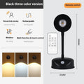 Modern geometric rechargeable wireless wall lamp spotlight in white or black with remote control