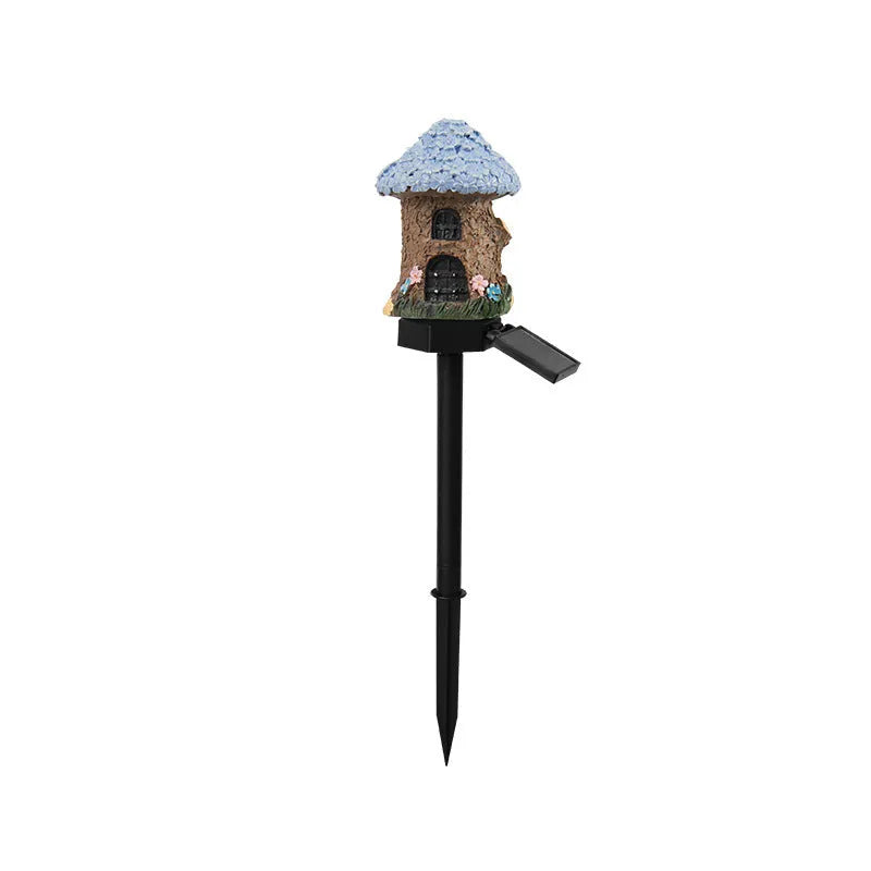 Flower-shaped waterproof solar LED garden light for resin houses with IP55 rating