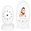 Wireless video baby monitor with 2 inch colour LCD, mini camera, night vision, and two-way intercom