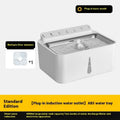 Cat water fountain with constant temperature heating and stainless steel water tray, 5L capacity