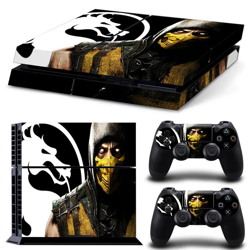 PS4 game console protective film skin sticker with high-definition print on a thin PVC material.