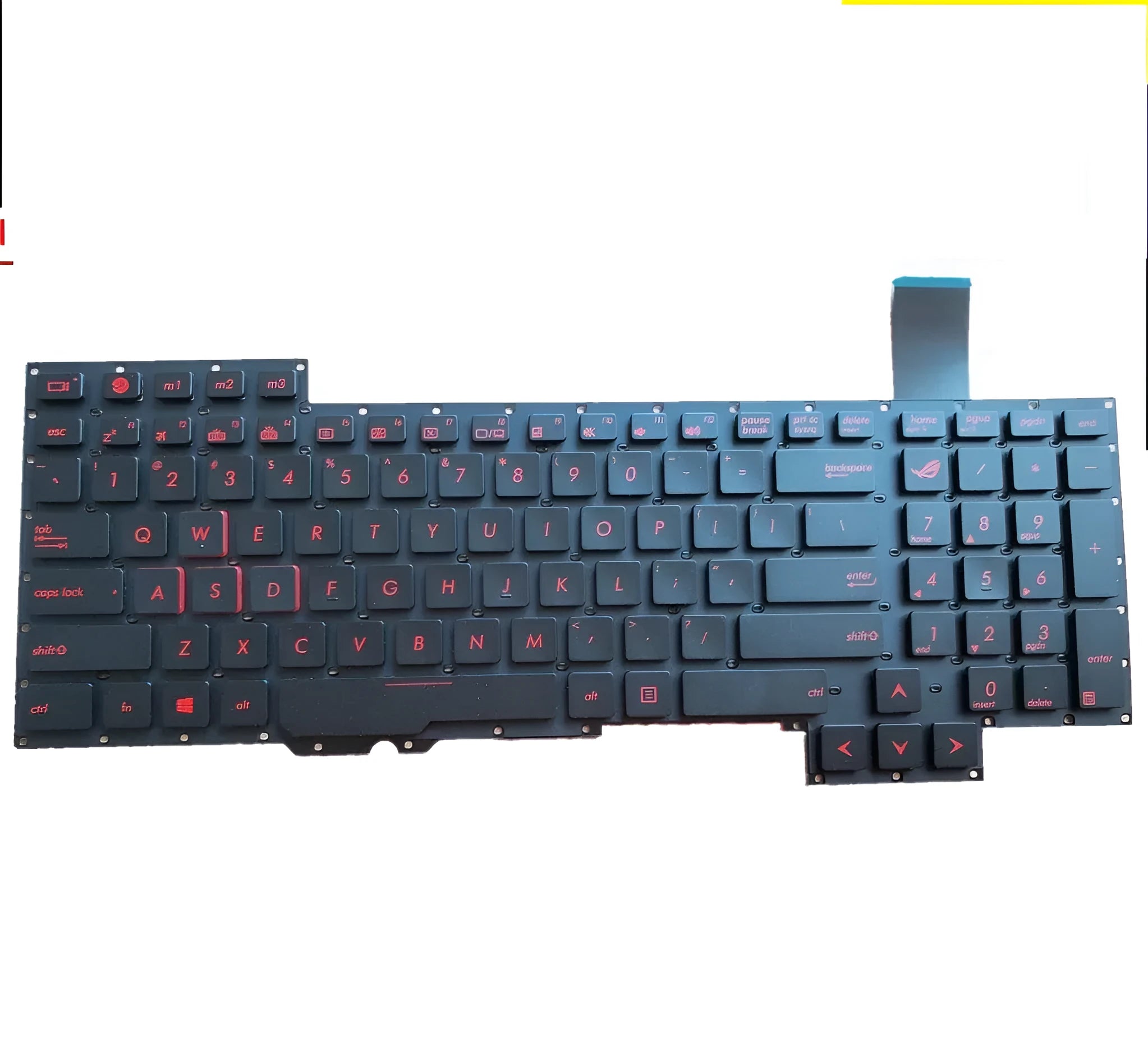Black PS/2 wired keyboard with multimedia function keys and ergonomic support