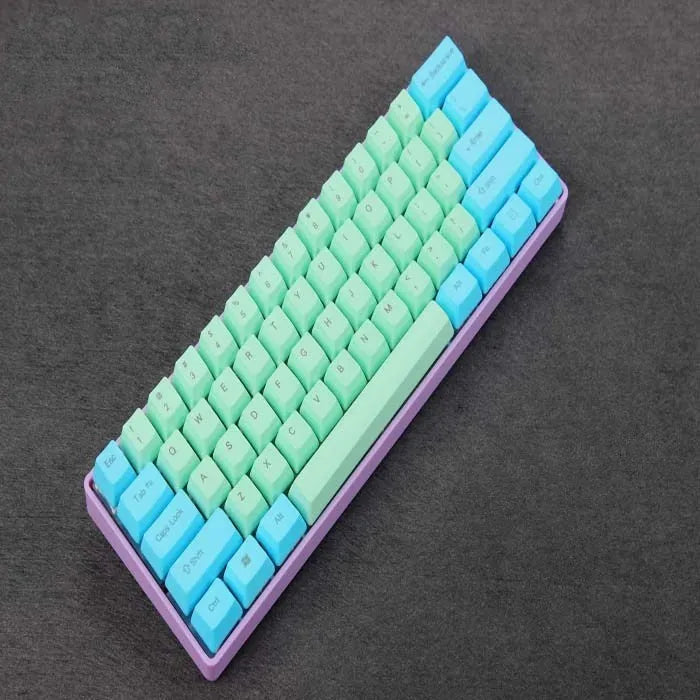 Poker keycap set for 60% mechanical keyboard with black PS/2 wired connection and five style options
