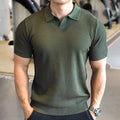Men's slim fit Henry collar polo shirt in polyester available in multiple solid colours