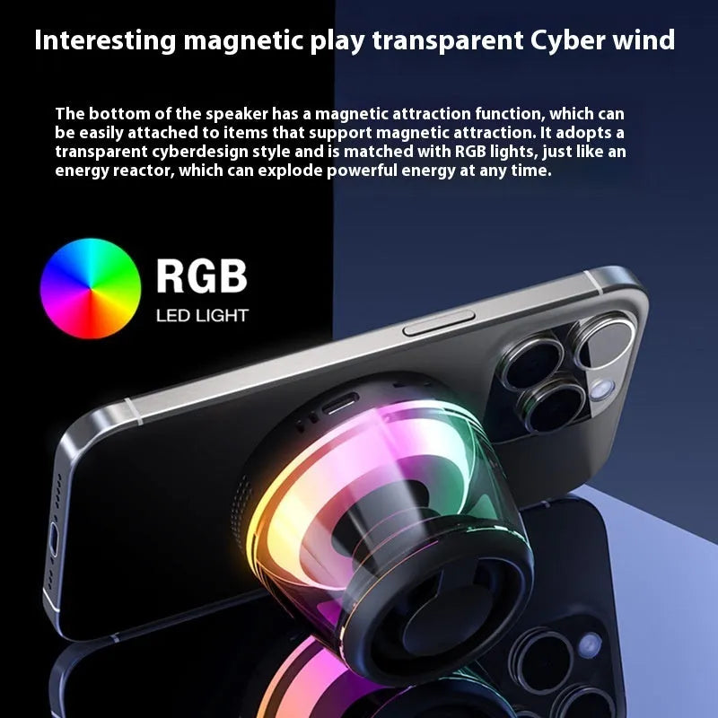 Portable wireless Bluetooth speaker with LED light effects in black or white colour options