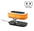 Creative Tree Light Table Lamp with Bluetooth speaker, wireless charger, natural cherry veneer lampshade, tree-shaped support