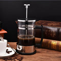 Compact 350ml glass and stainless steel Moka pot stovetop coffee maker