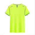 Men's black ice silk quick-dry short sleeve sports t-shirt for running