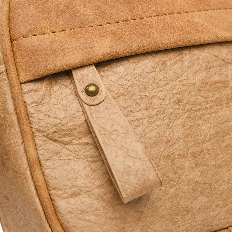 Men's waterproof paper crossbody bag in European and American retro style