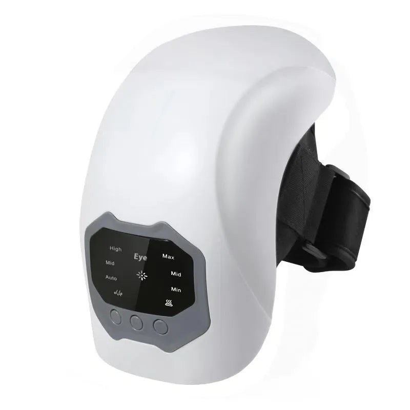 Wireless knee massager Moonlight White with red light heating and USB charging pad