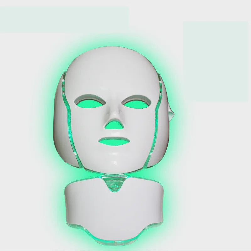 White plastic Anti Acne Led Mask Spectrometer with infrared and colour light functions for home skin care