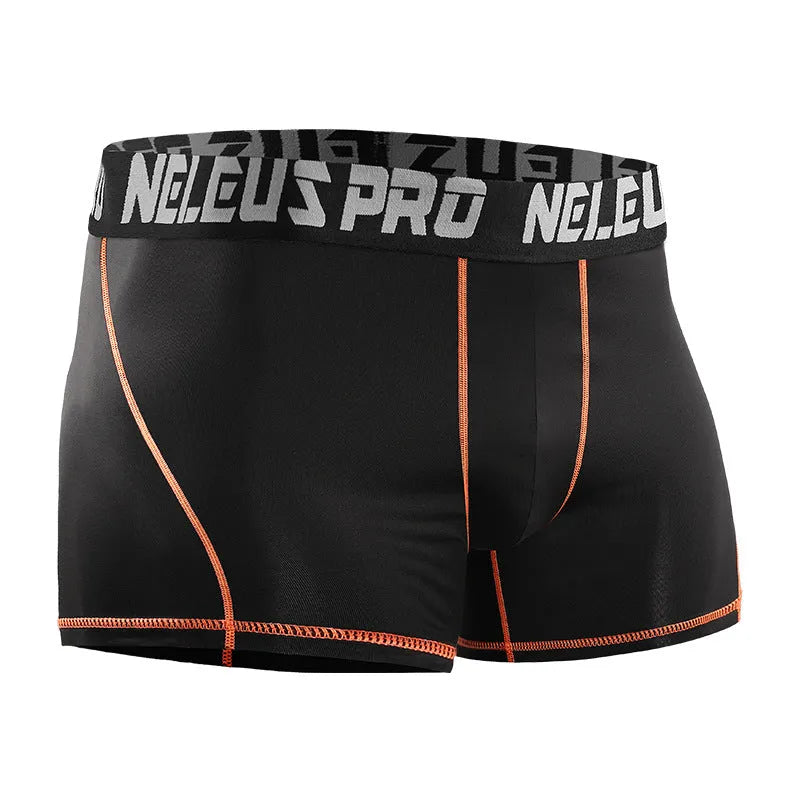 Men's anti-wear running underwear in polyester, shown in black, grey, white and light blue with M-XXL sizes