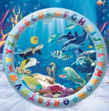 Summer cooling pet water bed cushion inflatable ice pad with fish pattern PVC 65cm