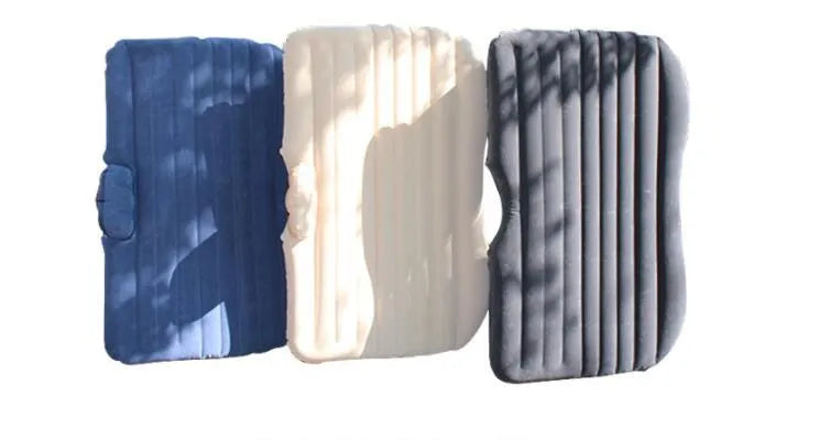 Ultra-thickened flocking cloth car inflatable bed with two pillows and storage bag