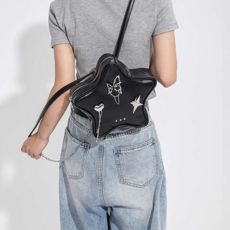 Women's soft PU messenger bag convertible to mini backpack in black, white, or silver colours