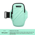 Outdoor cycling men's arm sleeve phone pouch in black colour for 7.2 inch phone on fabric background
