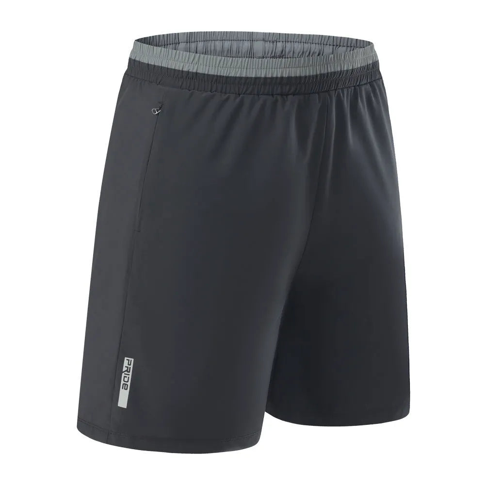 Men's loose-fit cropped running pants in quick-drying ice silk, Army Green colour