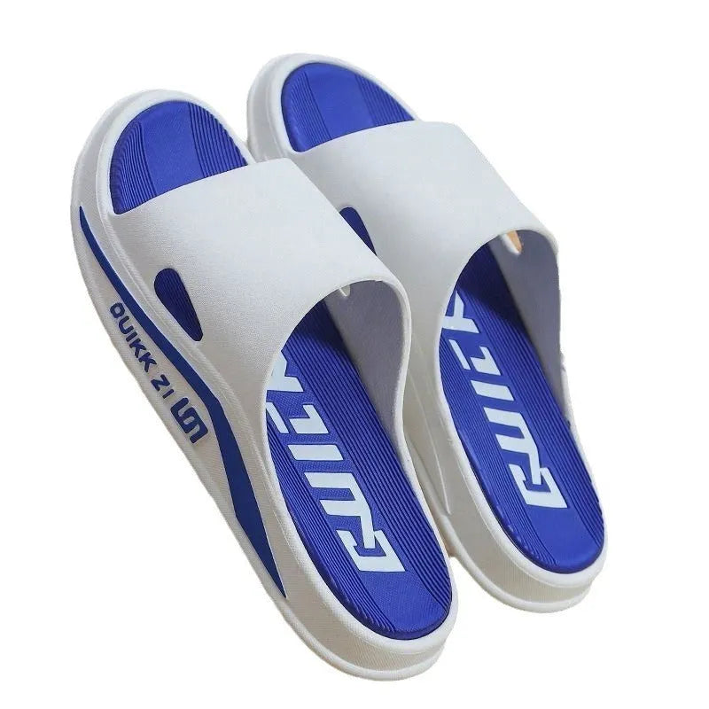 Summer cool PVC flip flops in green black colour for outdoor casual wear