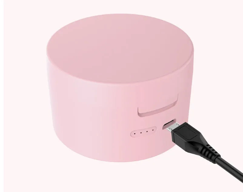 Bluetooth makeup mirror headset V5.0 wireless earpiece in black with stereo voice control and built-in mirror