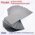 Black and grey plastic photosensitive seal pad sheet for calligraphy and pottery stamp making.