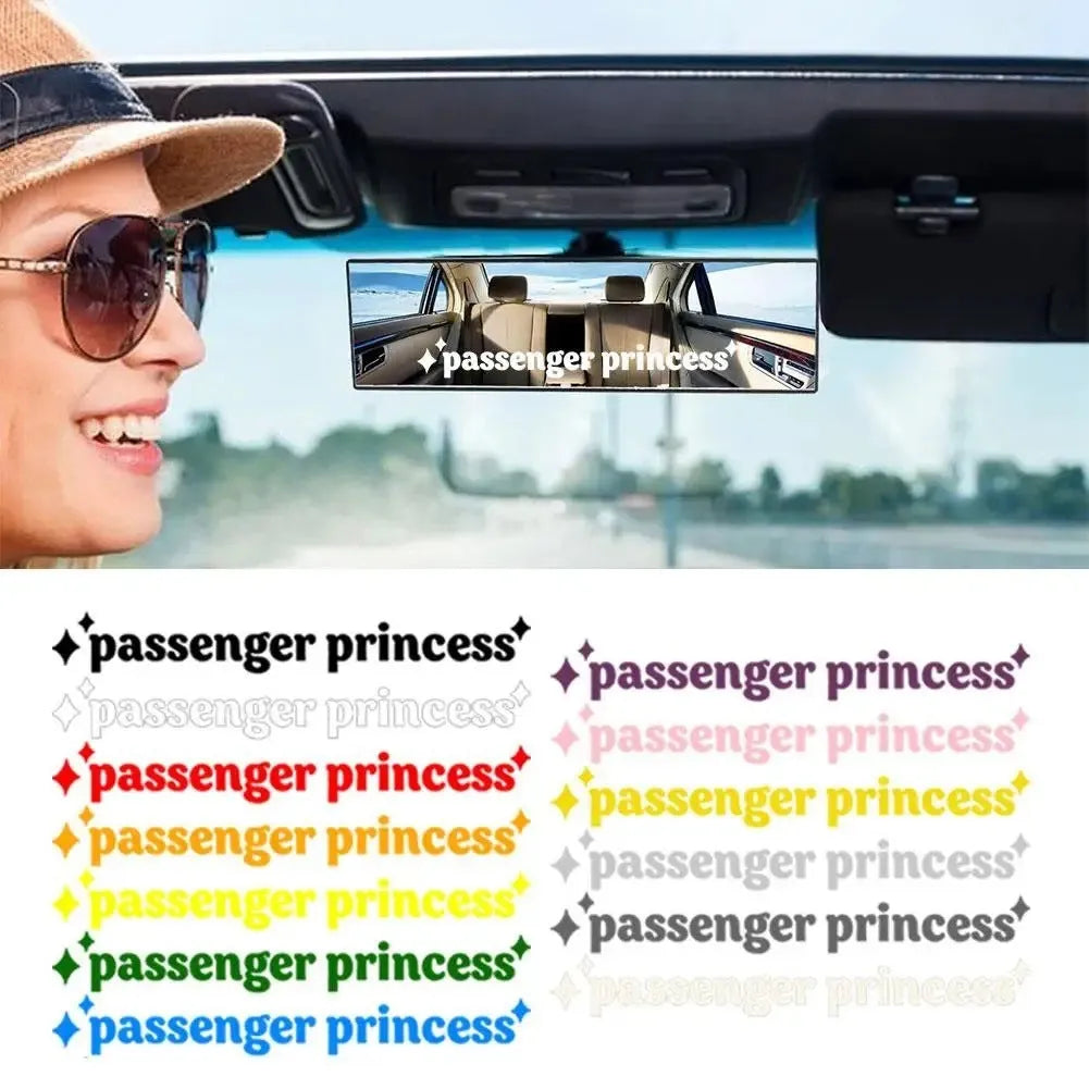 10 by 2 cm car interior vinyl sticker for window or dashboard in white black pink rainbow colours