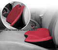 Flat car seat cushion with memory foam filler in beige, black, brown, and red colour options.