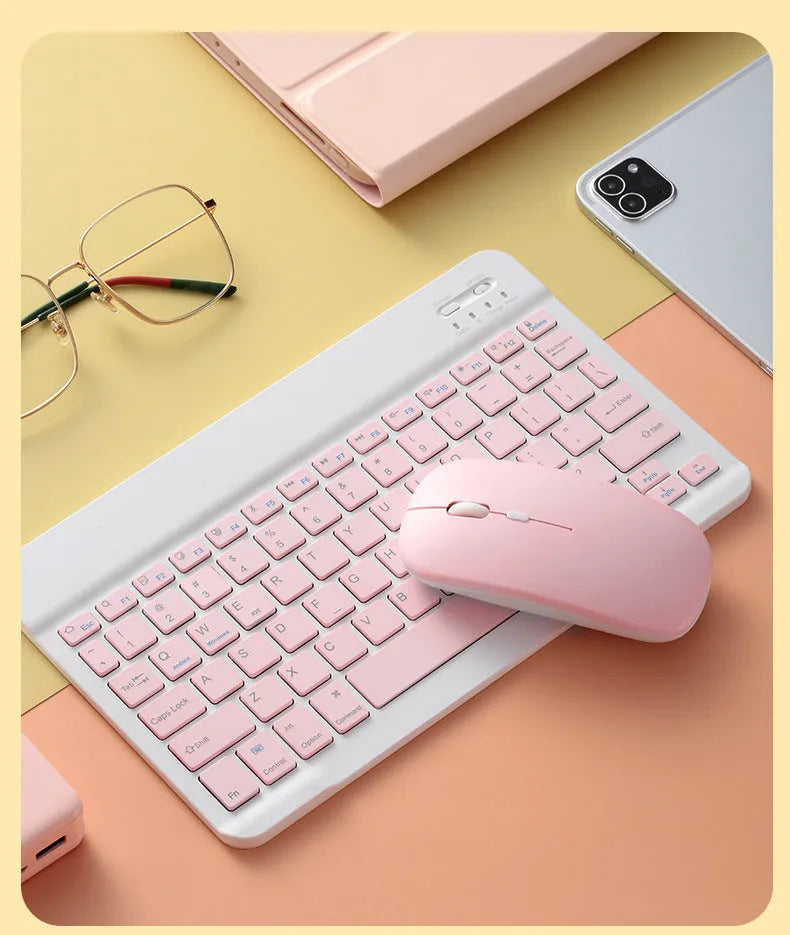 Ultra-thin dual-mode wireless Bluetooth mouse with four-way wheel and adjustable DPI in black