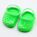 Plastic doll beach slippers in blue, red, yellow and green colours for fashion doll accessories