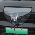 Black waterproof PVC rain cover for electric vehicle charging gun with magnetic strips.