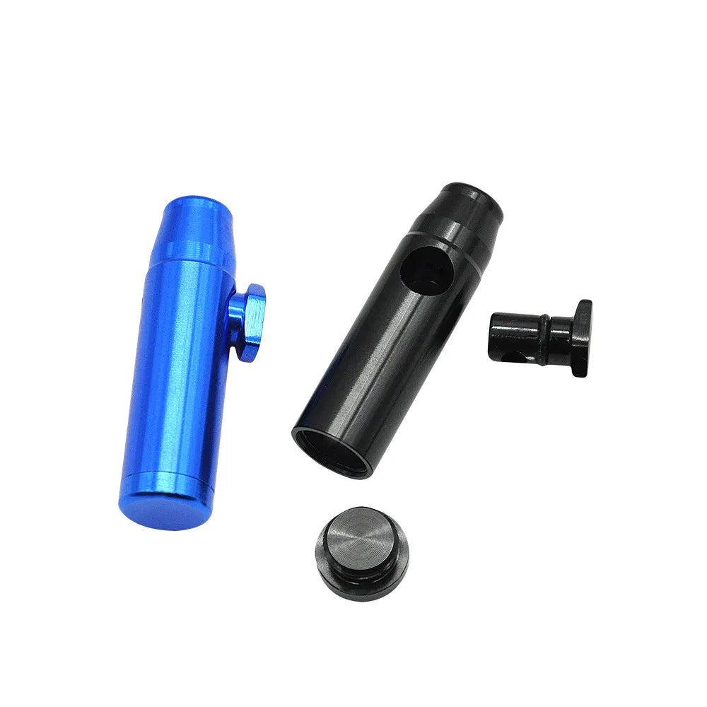 Aluminium alloy cigarette holder metal pipe with flat head bullet snuff design in seven colours