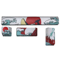 Coral Sea themed PBT keycap set with five-sided sublimation printing for XIAO YAN mechanical keyboard