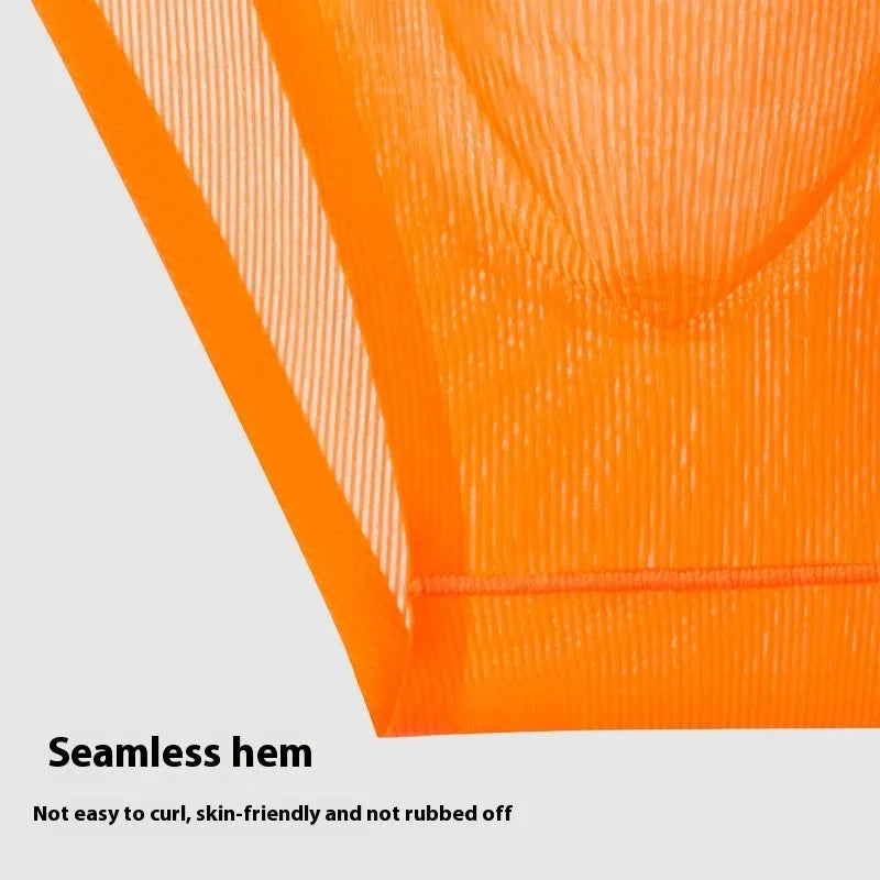 Ultra-thin ice silk seamless low-waist briefs in a solid colour on a white background.