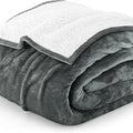 Double multi-function adjustable electric blanket in light grey cotton for bed use