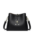 PU shoulder crossbody bag 21x17x10cm with sandwich pocket and polyester lining, shown in brown