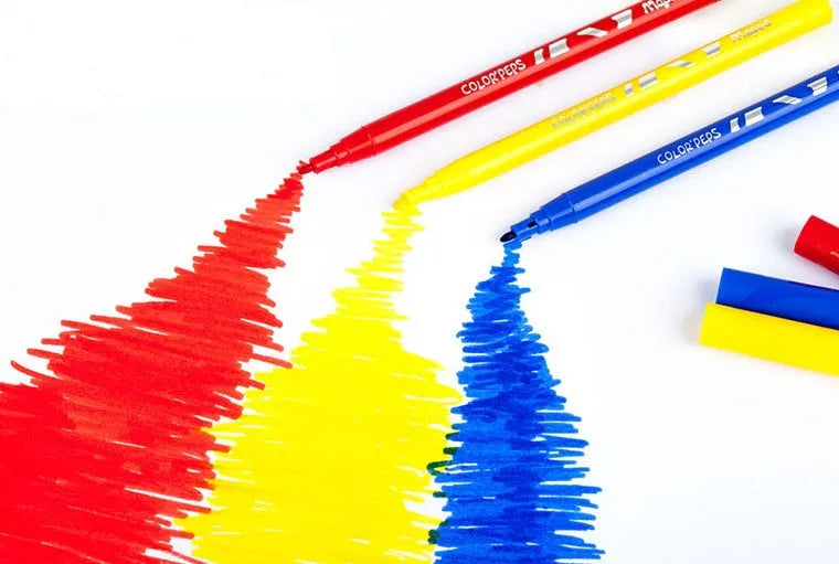 Elf watercolor pen bag with 12 plastic pens in various colours, 16cm length, bagged packaging