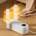 D4 intelligent automatic shoe dryer in black colour with UK plug for waterproof baking and warming footwear