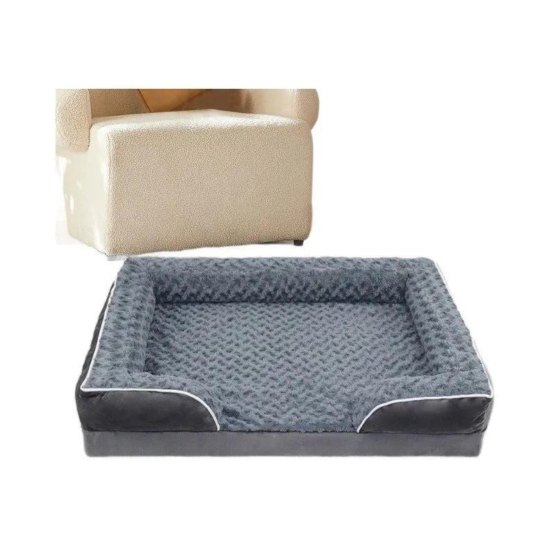 Waterproof removable cover dog kennel in light grey, shown in a large size for big breed dogs.