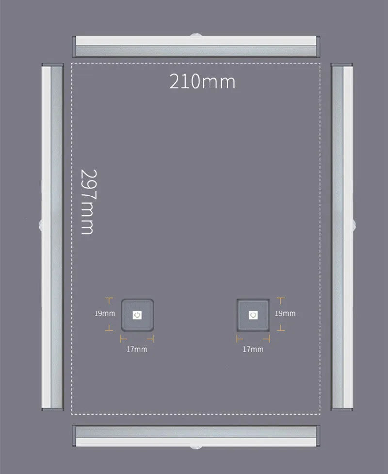 Aluminium magnetic LED closet light strip with motion sensor, shown in cold white and warm white.